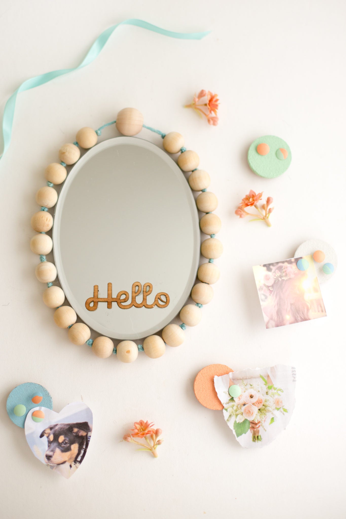 Bulletin Board with Mirror